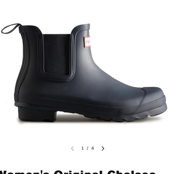 HUNTER WOMENS ORIGINALAL CHELSEA BOOT NAVY SIZE 9 - Picture 1 of 8